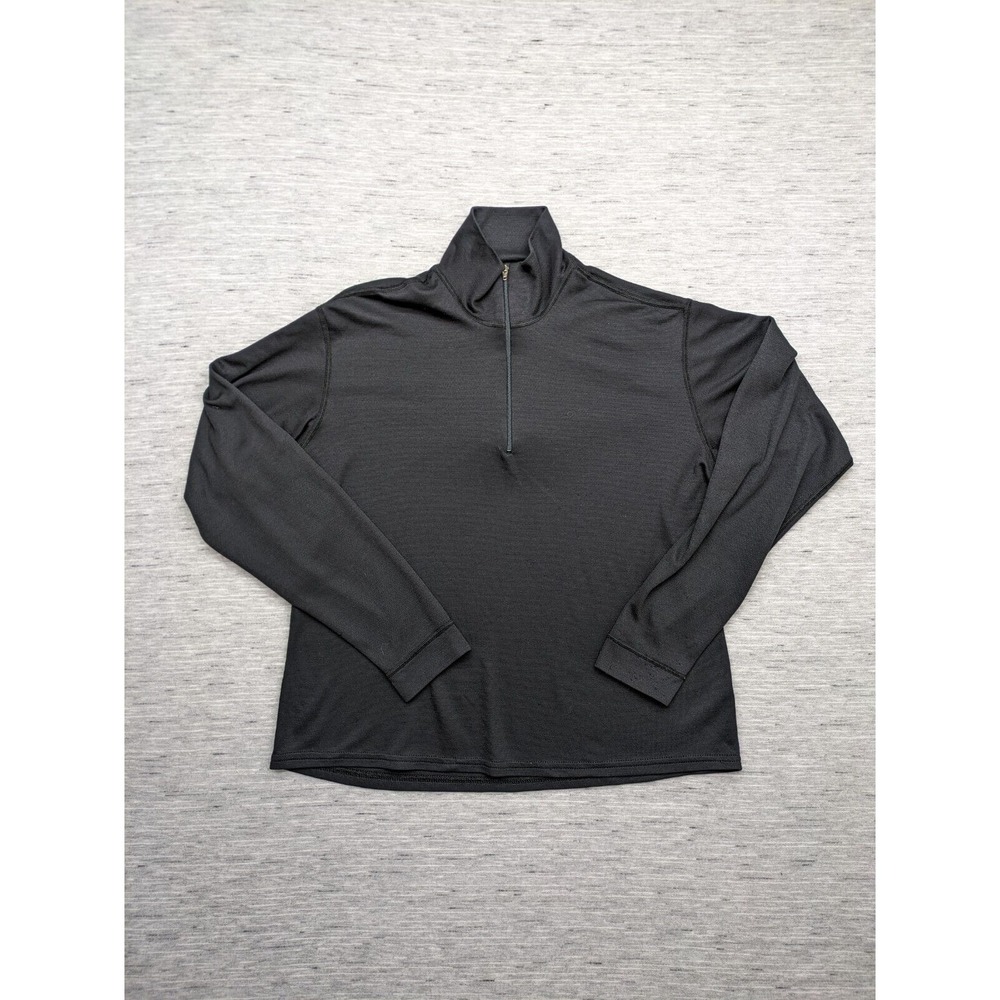 Patagonia Capilene 3 Base Layer Size M Black Outdoorsy Hiking Fishing 1/4 Zip‎